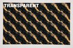 PatternPly® Transparent Black and Gold Shimmer Waves sheet showing the pattern
