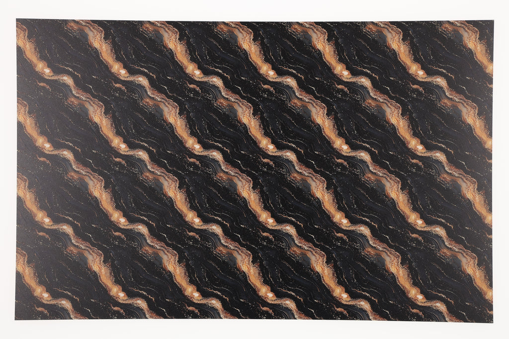 PatternPly® Full Coverage Black and Gold Shimmer Waves product photo 2
