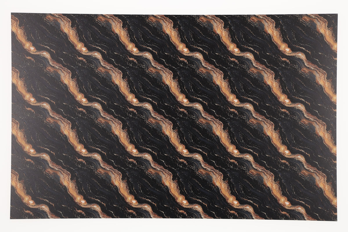 PatternPly® Full Coverage Black and Gold Shimmer Waves product photo 2