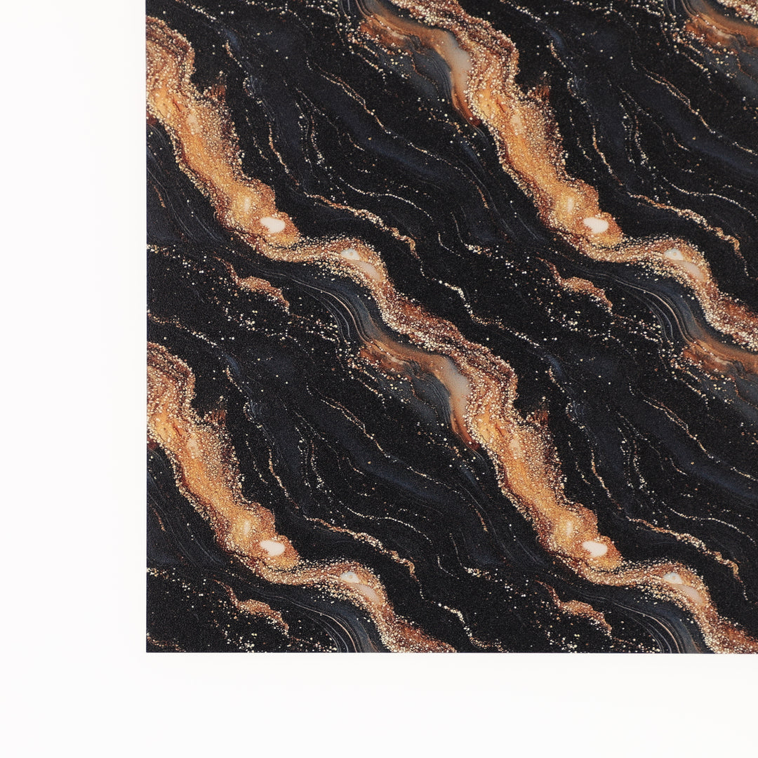 PatternPly® Transparent Black and Gold Shimmer Waves