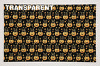PatternPly® Transparent Black Cat Pumpkins sheet showing the pattern