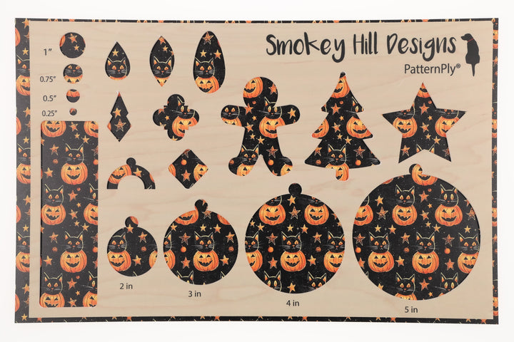 PatternPly® Full Coverage Black Cat Pumpkins