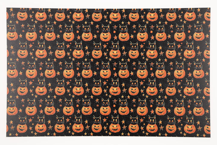 PatternPly® Full Coverage Black Cat Pumpkins