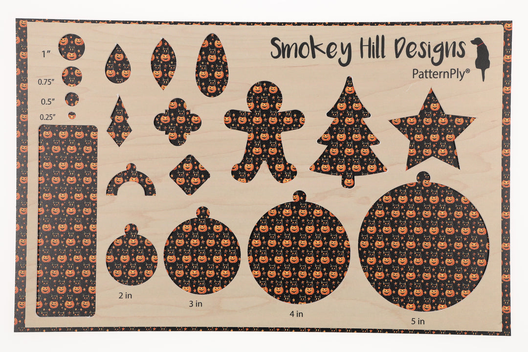 PatternPly® Transparent Black Cat Pumpkins Micro