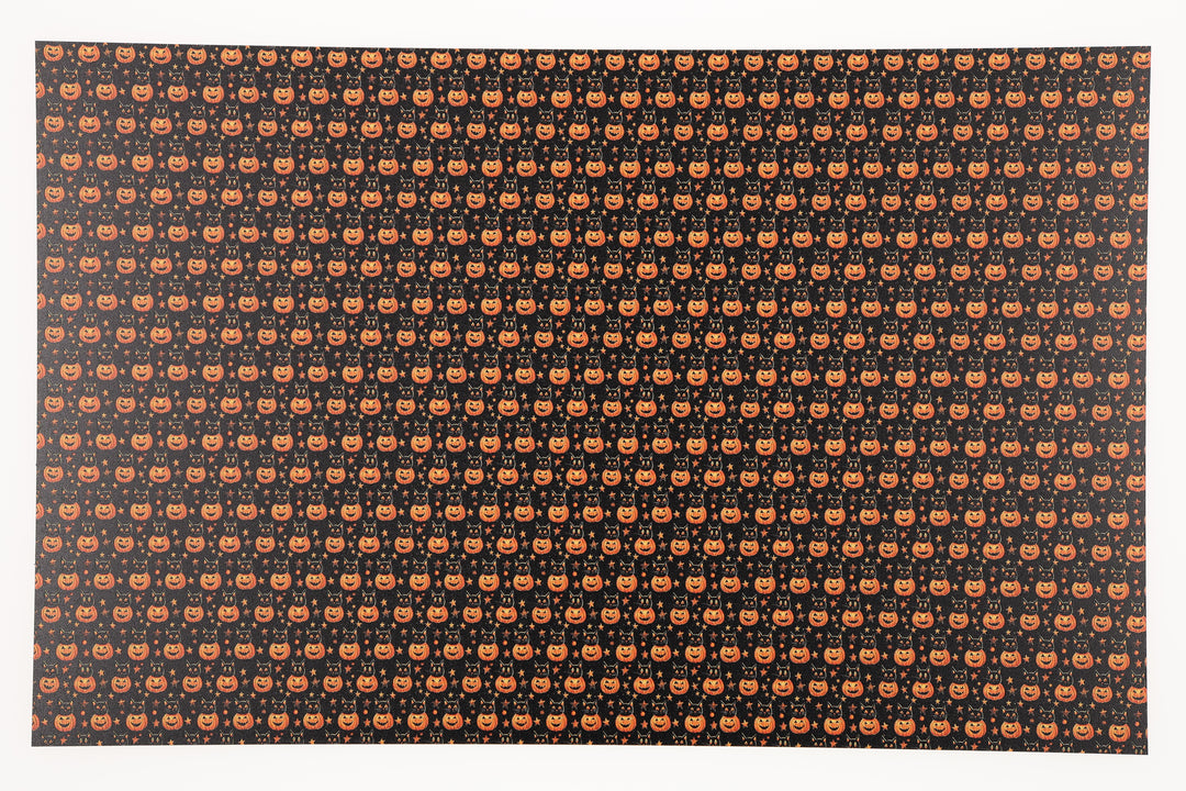 PatternPly® Full Coverage Black Cat Pumpkins Micro