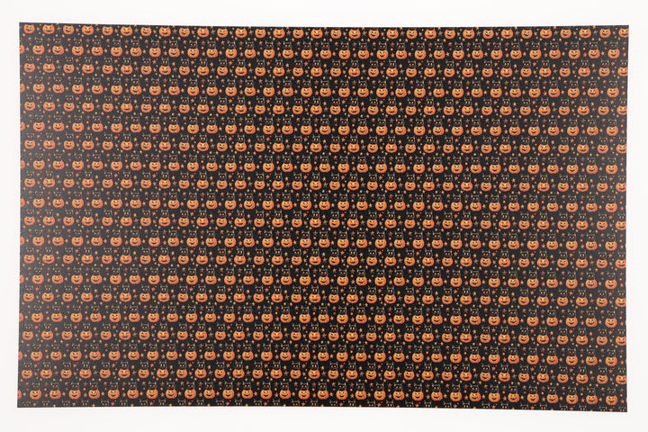 PatternPly® Full Coverage Black Cat Pumpkins Micro