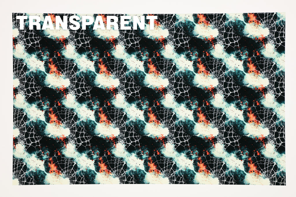 PatternPly® Transparent Bloody Spiderwebs sheet showing the pattern
