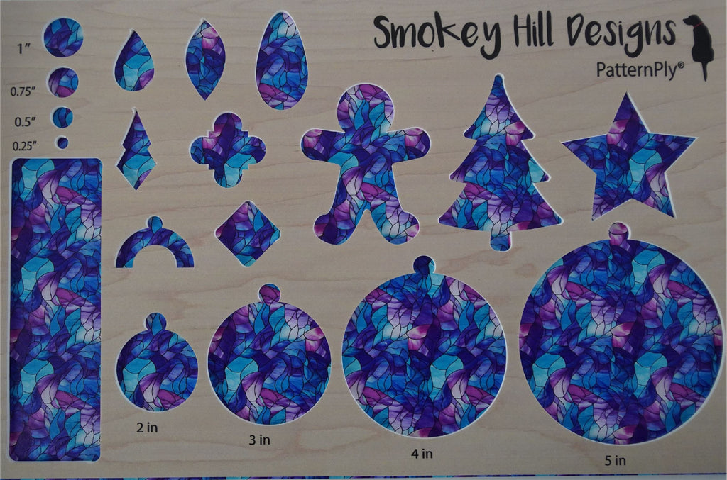 PatternPly® Full Coverage Blue and Purple Stained Glass product photo 3