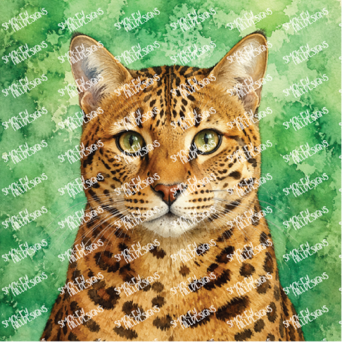 PatternPly® Full Coverage Cat Breed Series Volume 1 Cat Portraits in Watercolor 12