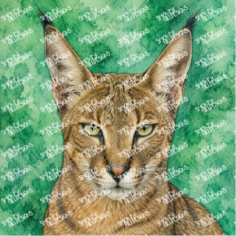 PatternPly® Transparent Cat Breed Series Volume 1 Cat Portraits in Watercolor 13 art scene artwork