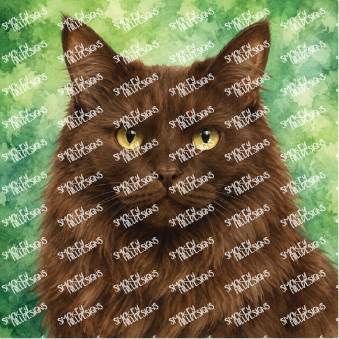 PatternPly® Transparent Cat Breed Series Volume 1 Cat Portraits in Watercolor 15