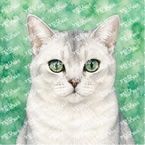 PatternPly® Transparent Cat Breed Series Volume 1 Cat Portraits in Watercolor 17