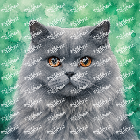 PatternPly® Transparent Cat Breed Series Volume 1 Cat Portraits in Watercolor 20