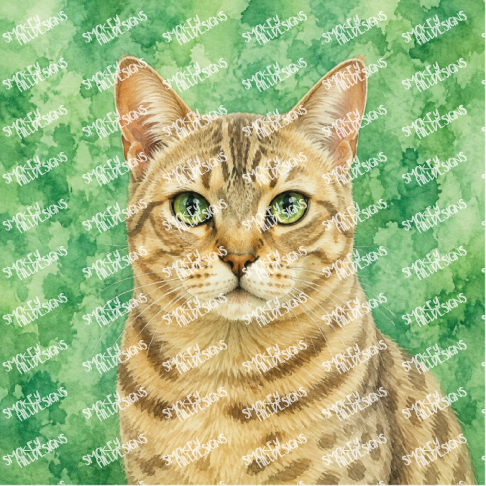 PatternPly® Full Coverage Cat Breed Series Volume 1 Cat Portraits in Watercolor 27