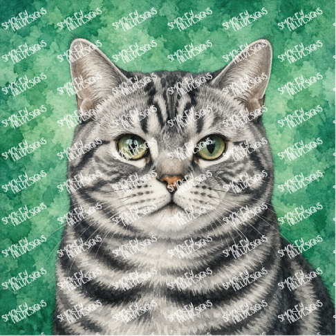 PatternPly® Transparent Cat Breed Series Volume 1 Cat Portraits in Watercolor 29