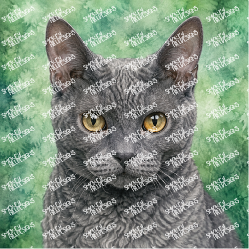 PatternPly® Transparent Cat Breed Series Volume 1 Cat Portraits in Watercolor 2