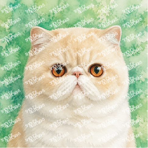 PatternPly® Full Coverage Cat Breed Series Volume 1 Cat Portraits in Watercolor 3