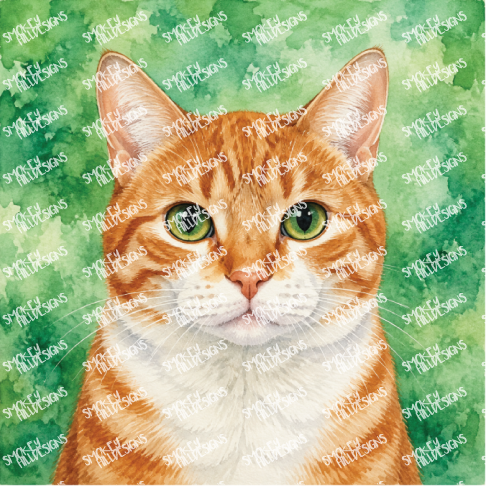 PatternPly® Full Coverage Cat Breed Series Volume 1 Cat Portraits in Watercolor 4