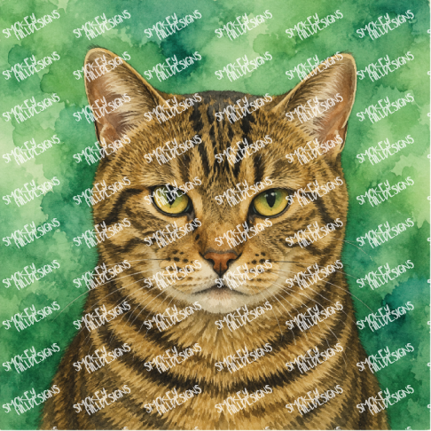 PatternPly® Full Coverage Cat Breed Series Volume 1 Cat Portraits in Watercolor 7