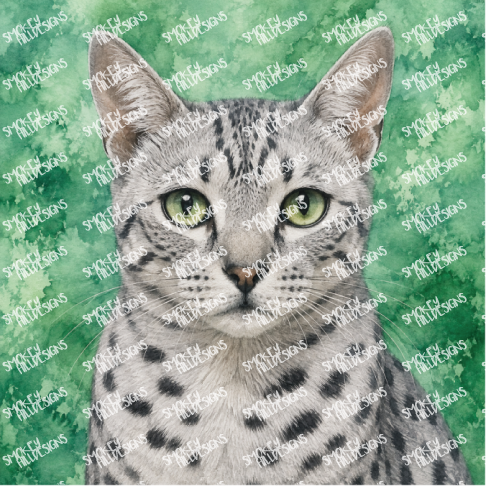 PatternPly® Full Coverage Cat Breed Series Volume 1 Cat Portraits in Watercolor 8