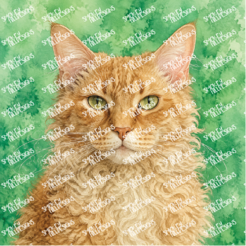 PatternPly® Full Coverage Cat Breed Series Volume 2 Cat Portraits in Watercolor 12
