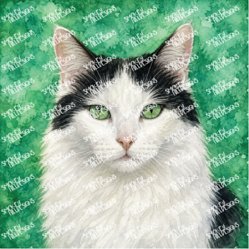 PatternPly® Transparent Cat Breed Series Volume 2 Cat Portraits in Watercolor 1