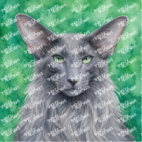 PatternPly® Transparent Cat Breed Series Volume 2 Cat Portraits in Watercolor 20