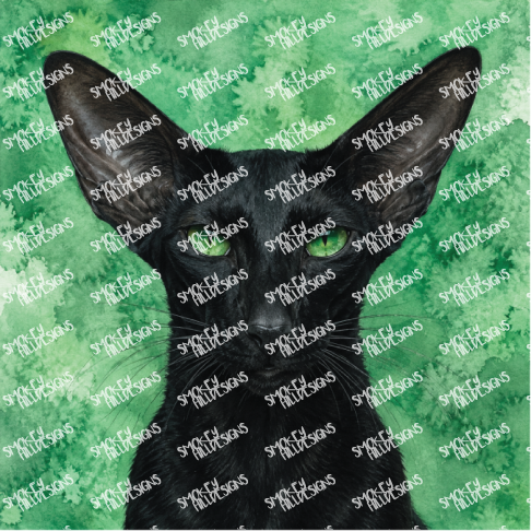 PatternPly® Transparent Cat Breed Series Volume 2 Cat Portraits in Watercolor 21