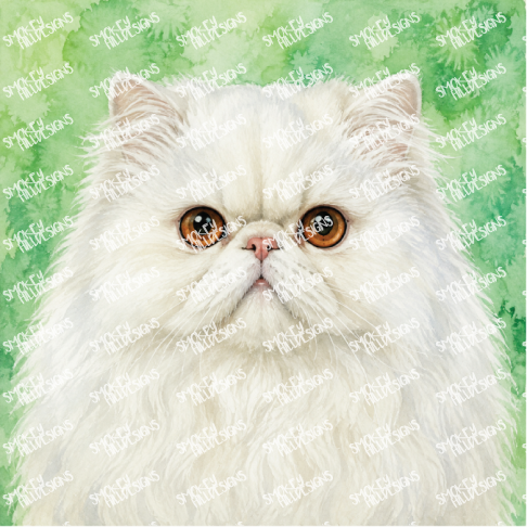 PatternPly® Full Coverage Cat Breed Series Volume 2 Cat Portraits in Watercolor 22
