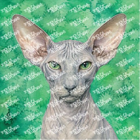 PatternPly® Full Coverage Cat Breed Series Volume 2 Cat Portraits in Watercolor 23