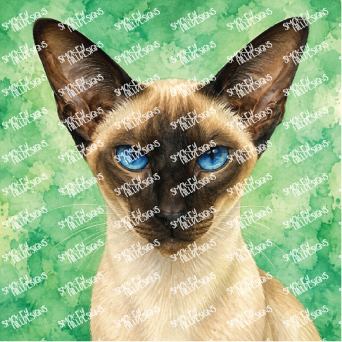 PatternPly® Transparent Cat Breed Series Volume 2 Cat Portraits in Watercolor 30