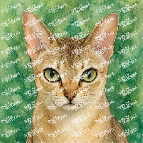 PatternPly® Transparent Cat Breed Series Volume 2 Cat Portraits in Watercolor 32