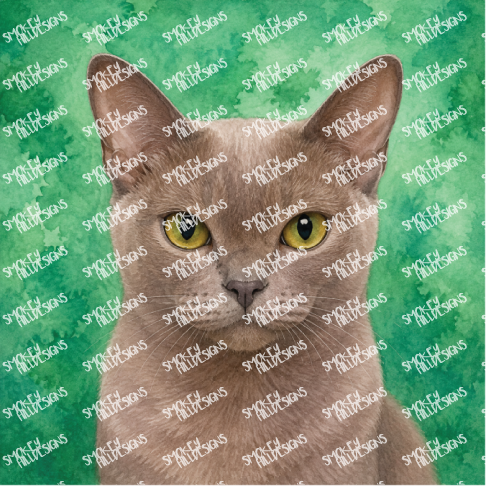 PatternPly® Transparent Cat Breed Series Volume 2 Cat Portraits in Watercolor 4