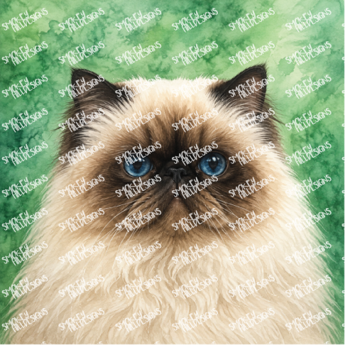 PatternPly® Transparent Cat Breed Series Volume 2 Cat Portraits in Watercolor 6