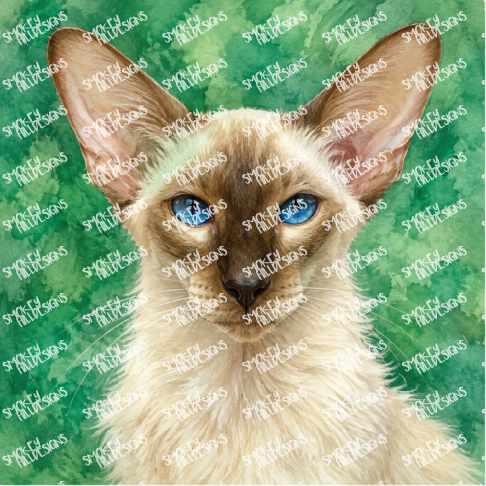 PatternPly® Transparent Cat Breed Series Volume 2 Cat Portraits in Watercolor 8