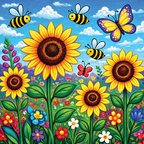 PatternPly® Transparent Childrens Series Volume 1 Vibrant Kids Scenes 14 art scene artwork