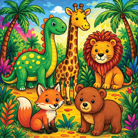 PatternPly® Transparent Childrens Series Volume 1 Vibrant Kids Scenes 24