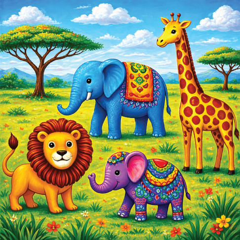 PatternPly® Transparent Childrens Series Volume 1 Vibrant Kids Scenes 7