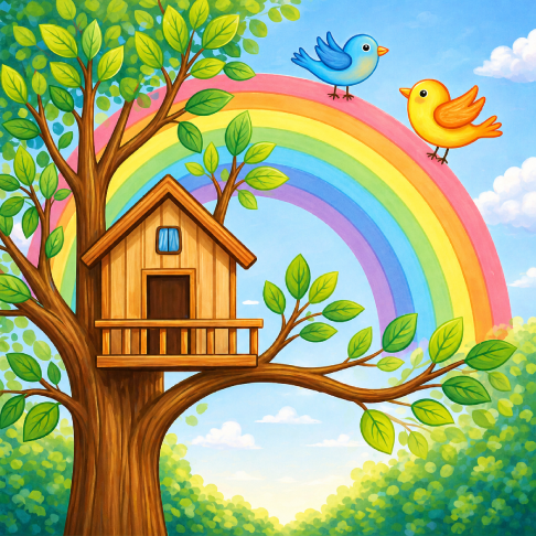 PatternPly® Transparent Childrens Series Volume 2 Kids Rainbow Scenes 16