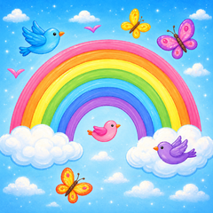 PatternPly® Transparent Childrens Series Volume 2 Kids Rainbow Scenes 1