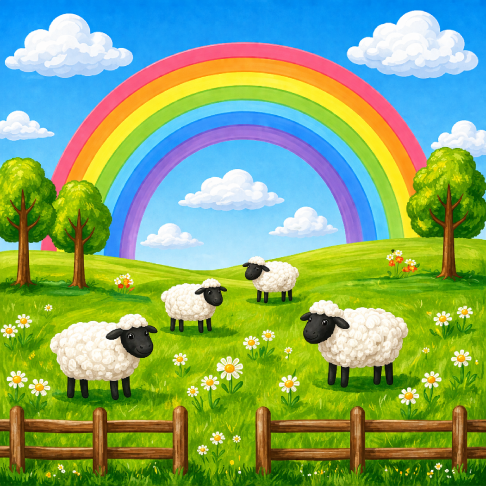 PatternPly® Transparent Childrens Series Volume 2 Kids Rainbow Scenes 22