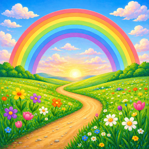 PatternPly® Transparent Childrens Series Volume 2 Kids Rainbow Scenes 28