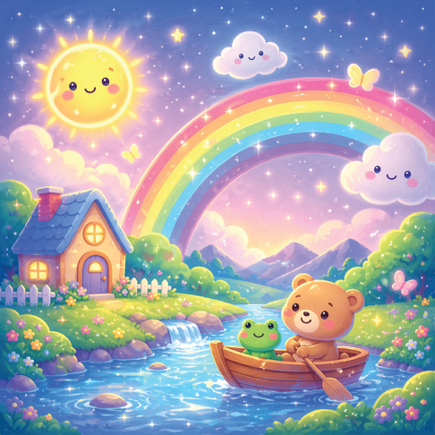 PatternPly® Transparent Childrens Series Volume 2 Kids Rainbow Scenes 32