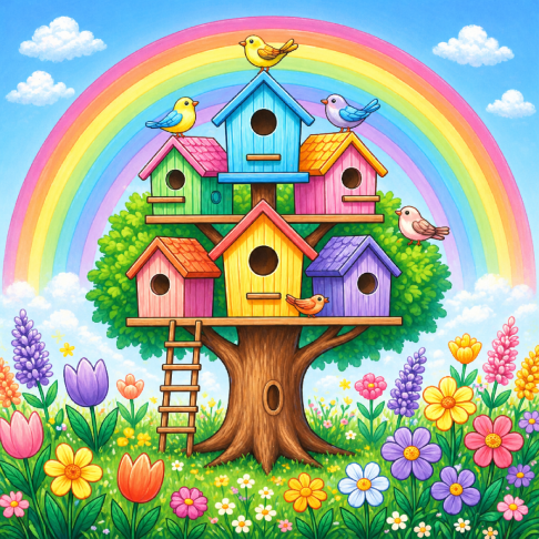 PatternPly® Full Coverage Childrens Series Volume 2 Kids Rainbow Scenes 3