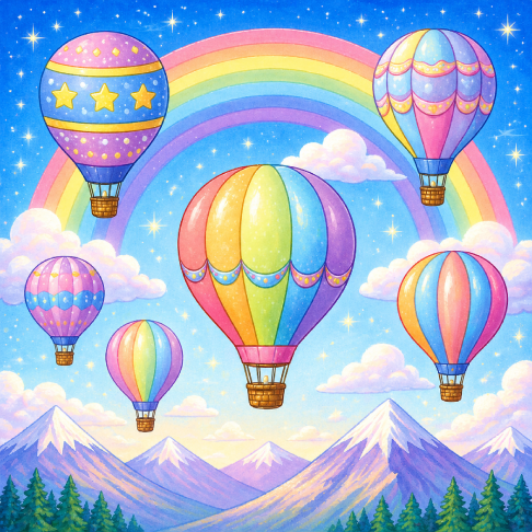 PatternPly® Full Coverage Childrens Series Volume 2 Kids Rainbow Scenes 9