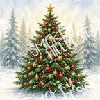 PatternPly® Transparent Christmas Series Volume 1 Traditional Christmas 17 art scene artwork