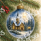 PatternPly® Transparent Christmas Series Volume 1 Traditional Christmas 19 art scene artwork