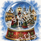PatternPly® Transparent Christmas Series Volume 1 Traditional Christmas 24 art scene artwork