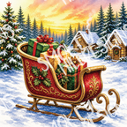 PatternPly® Transparent Christmas Series Volume 1 Traditional Christmas 5 art scene artwork
