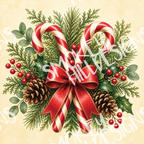 PatternPly® Transparent Christmas Series Volume 1 Traditional Christmas 6 art scene artwork